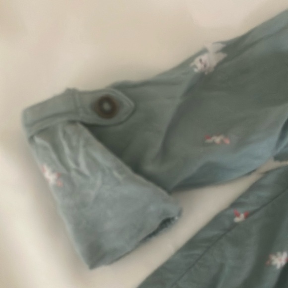 Kids Green Blouse Orange Patterned Kids Top and Ruffled Bell Bottom Jeans - Picture 2 of 7